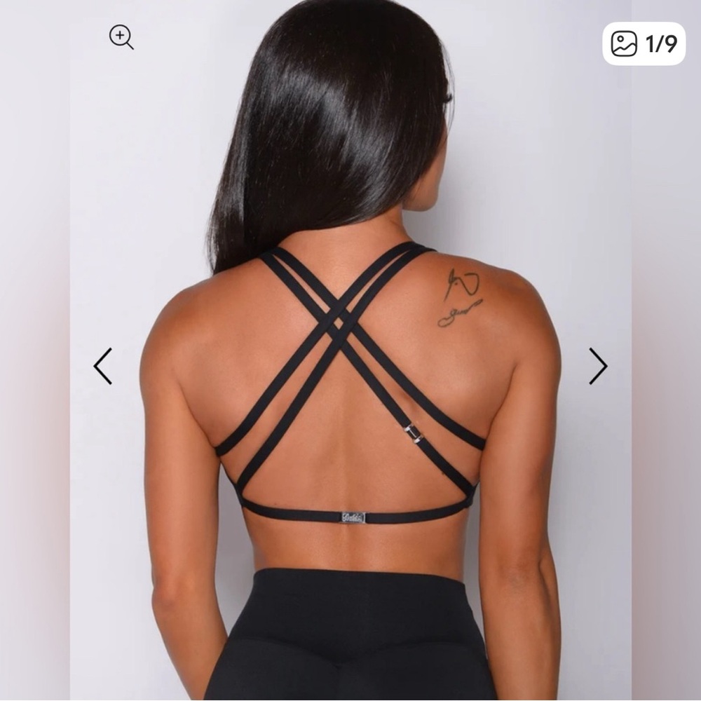 Bombshell Sportswear Black Barbell Sports Bra